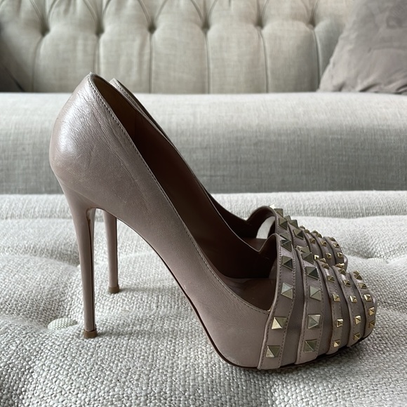 Valentino Rockstud peep toe heels - Picture 3 of 12